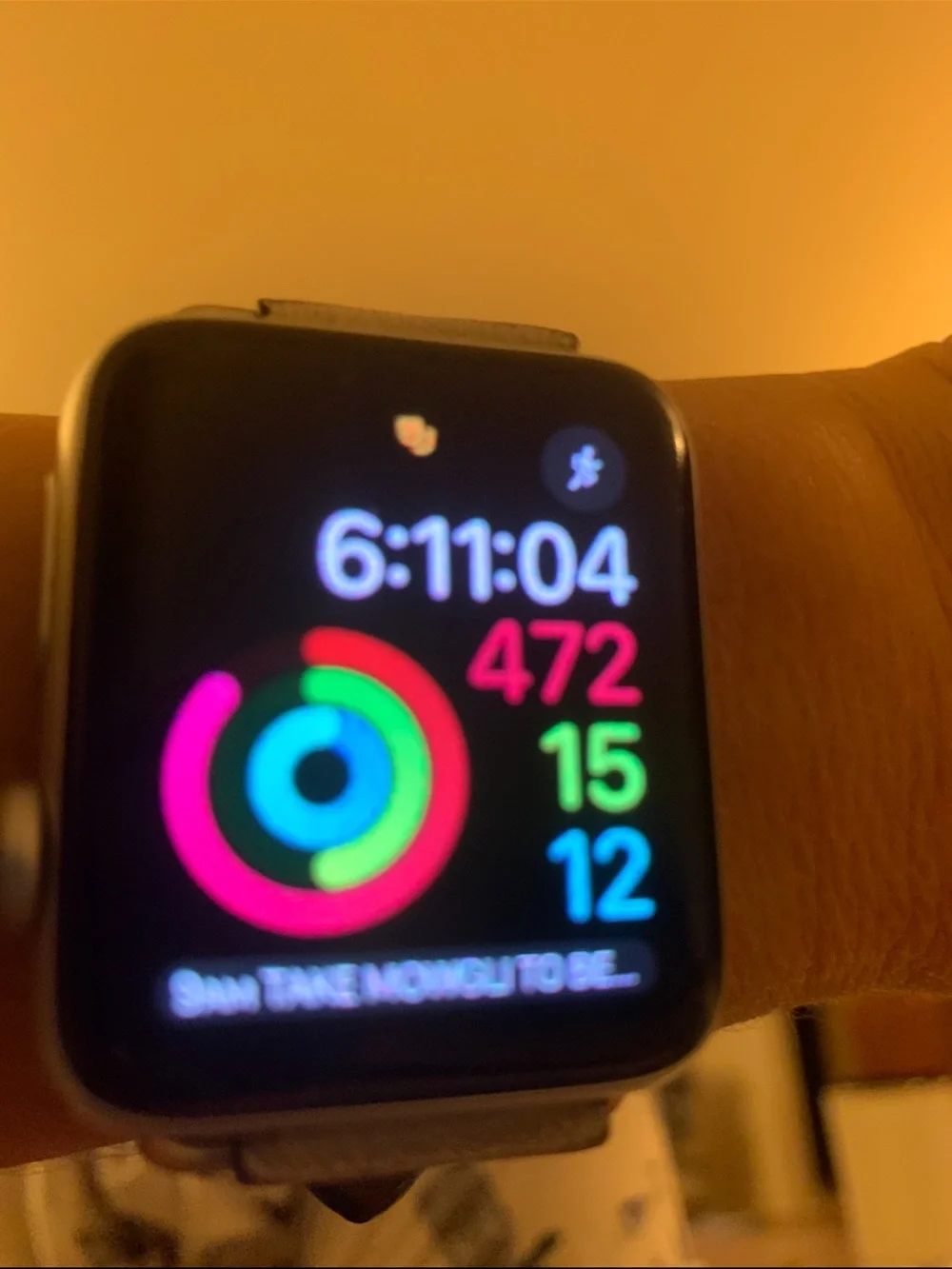 Apple Black Smartwatch with Black Sport Band - Music Display #3